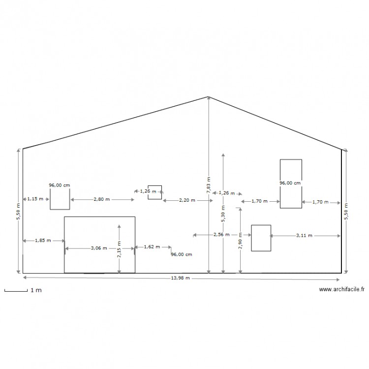  face ouest. Plan de 0 pièce et 0 m2