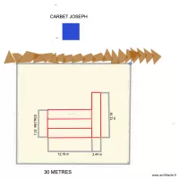 LES 4 CONTAINERS SUR LE TERRAIN AVEC DIMENSIONS