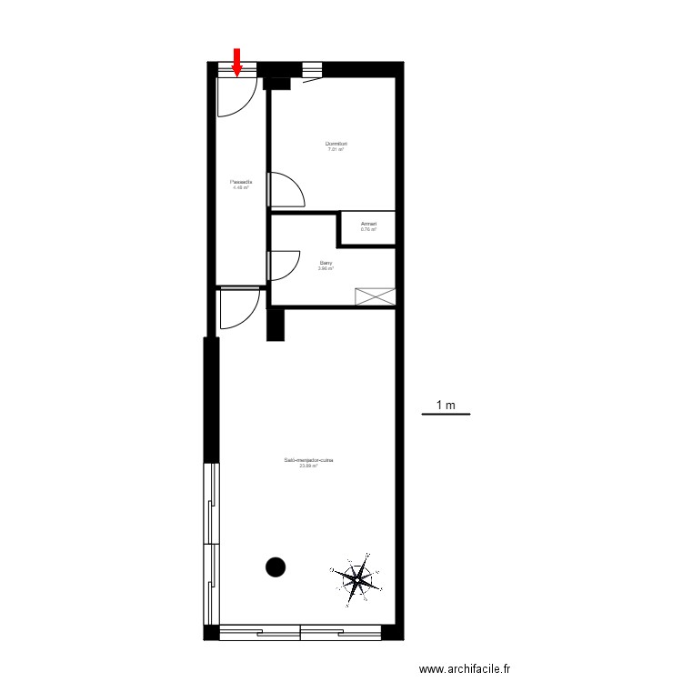 ED. TURÓ DE VILA, BLOC D, 1-C. ENCAMP. Plan de 5 pièces et 40 m2