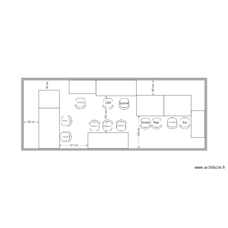 Etam V1. Plan de 1 pièce et 25 m2