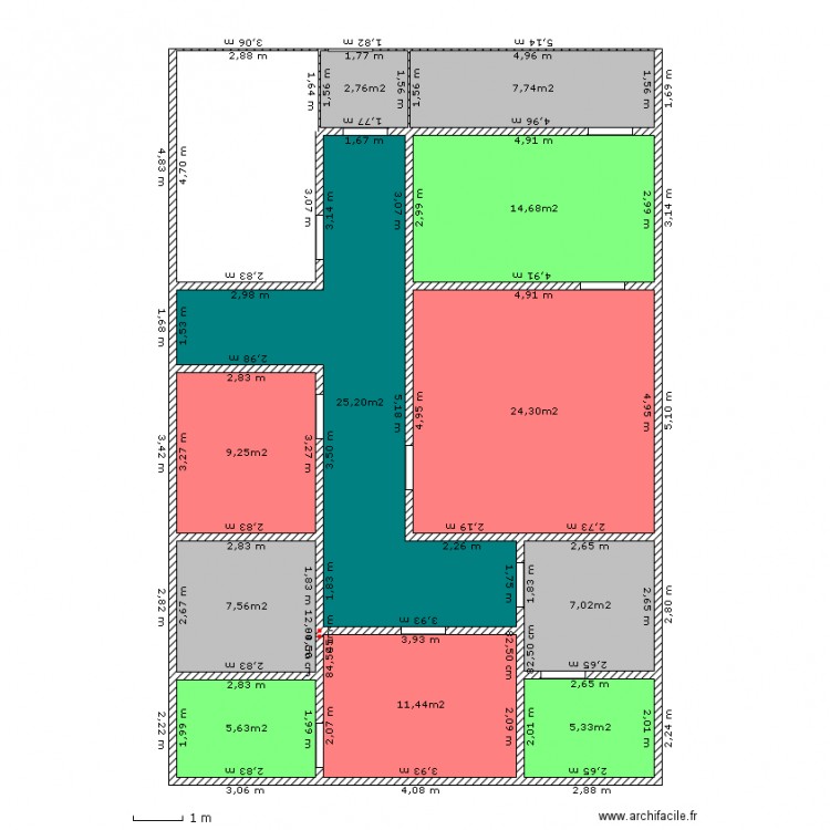 Logement 80  (Ex 77) Cité ASECNA Liberté 6 Extension Etage  bis. Plan de 0 pièce et 0 m2