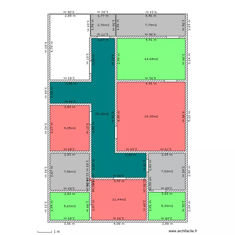 Logement 80 (Ex 77) Cité ASECNA Liberté 6 Extension Etage bis. Plan de Logement 80 (Ex 77) Cité ASECNA Liberté 6 Extension Etage bis. Plan de