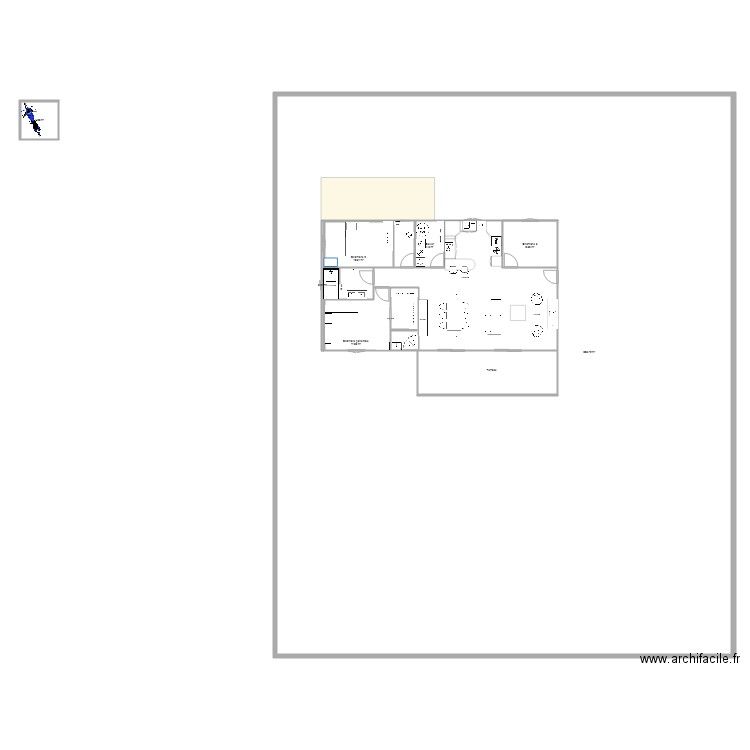 plan maison sans garage 26/10. Plan de 8 pièces et 951 m2