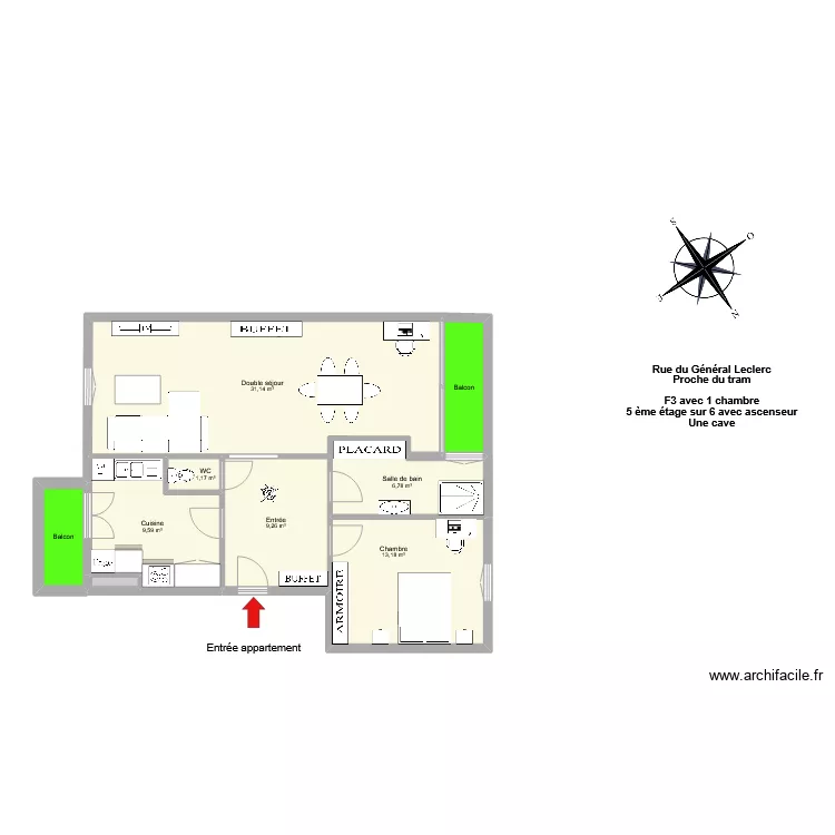 HENRY Laetitia. Plan de 