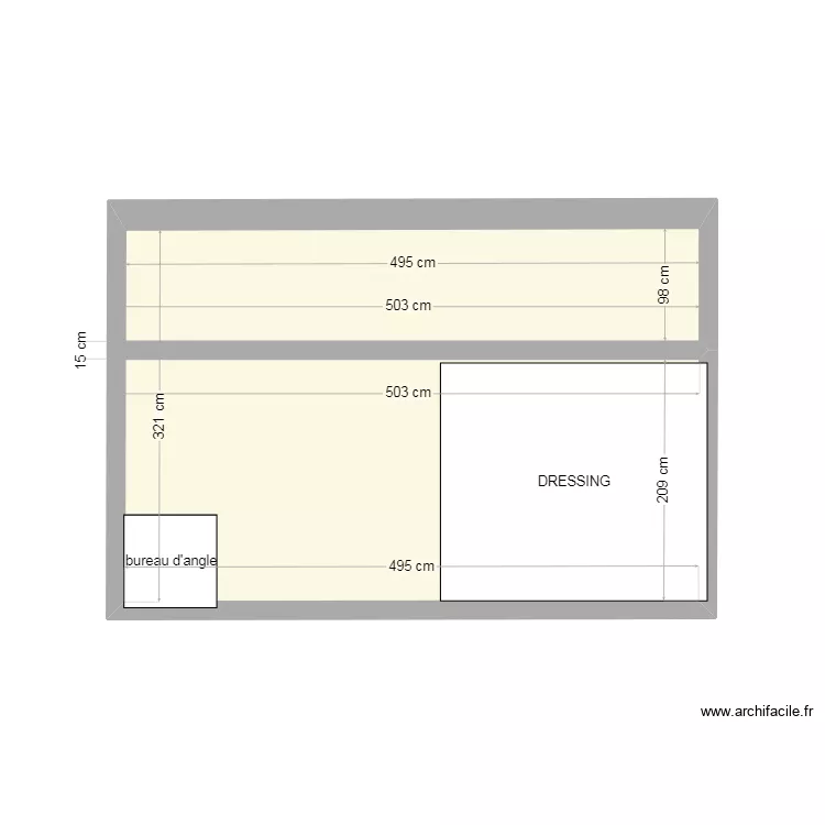 MUR DU FOND. Plan de 