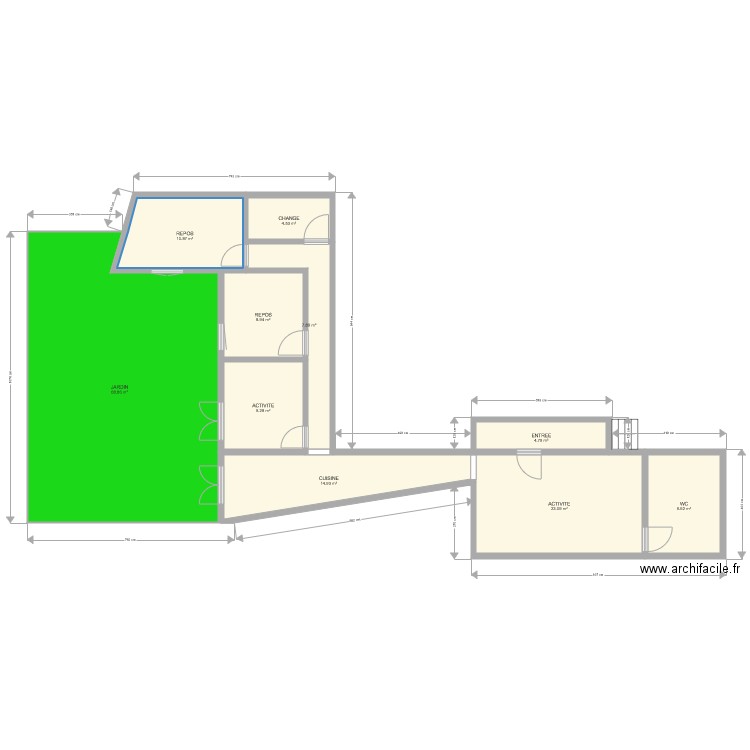 Clamart Existant. Plan de 0 pièce et 0 m2