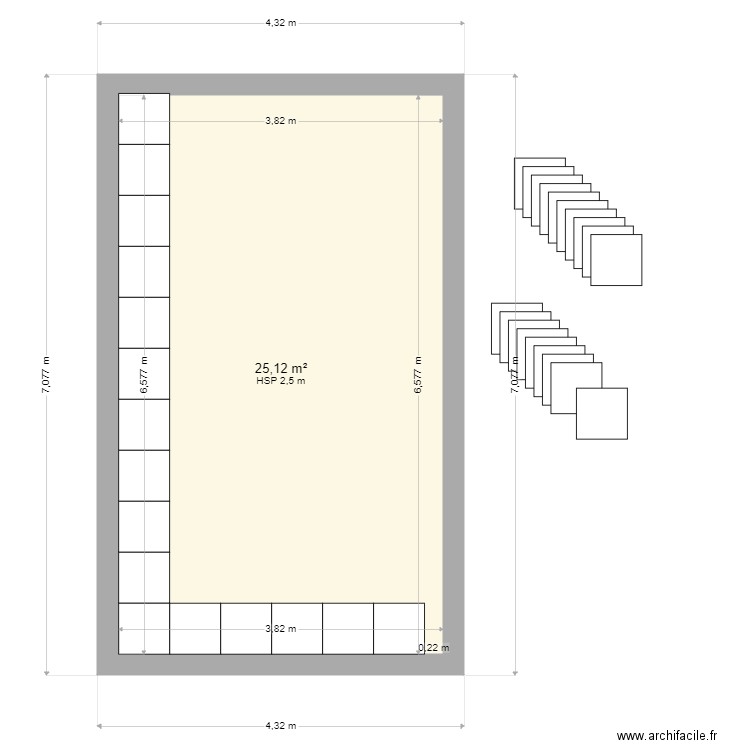 atelier plafond dalle de 60 1. Plan de 0 pièce et 0 m2