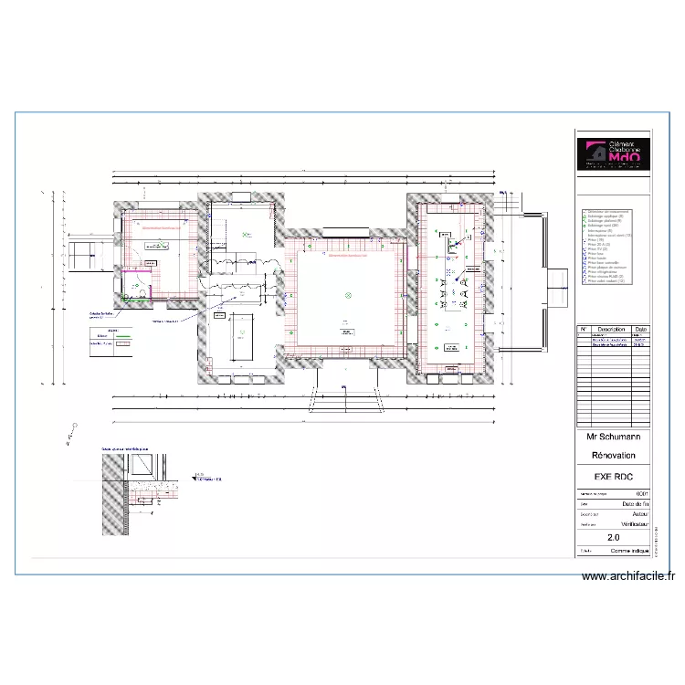 Plan Elec RdC Schumann V2. Plan de 