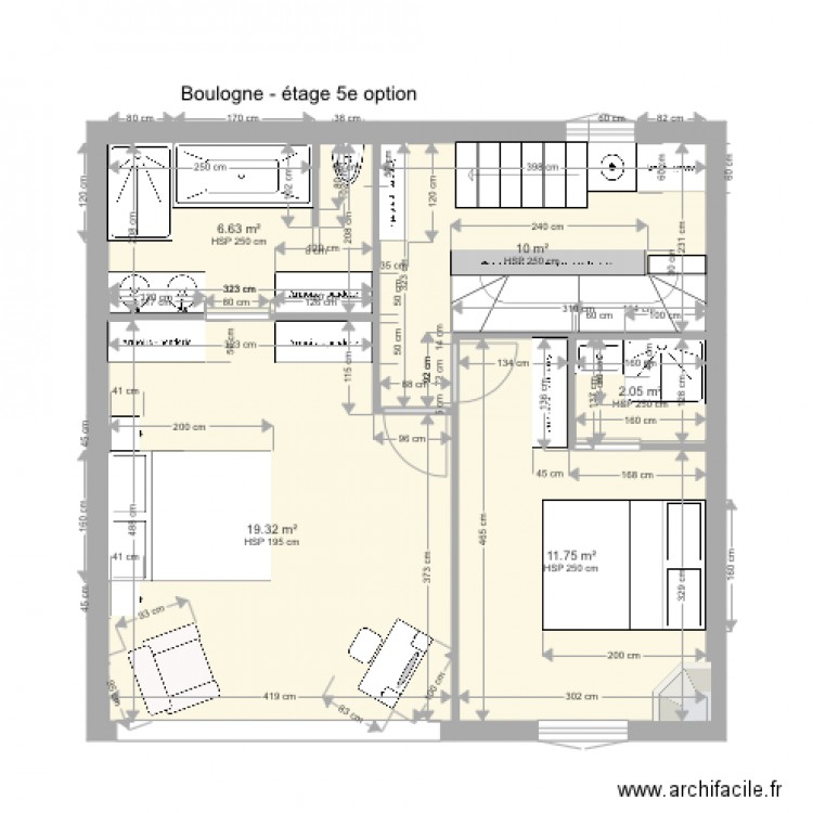 Boulogne étage 5e option. Plan de 0 pièce et 0 m2