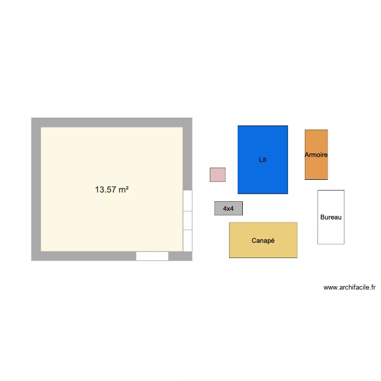 chambre maison. Plan de 
