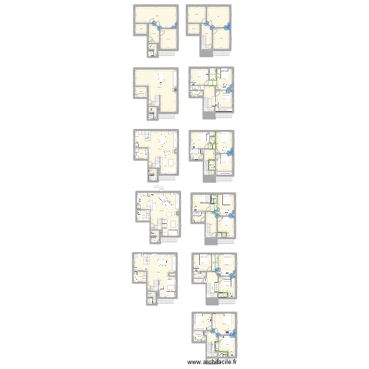 maison haut. Plan de 90 pièces et 558 m2