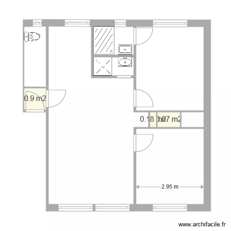 Appartement Toulouse 3. Plan de 