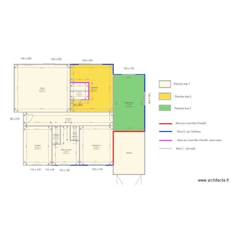 Perret. Plan de 0 pièce et 0 m2