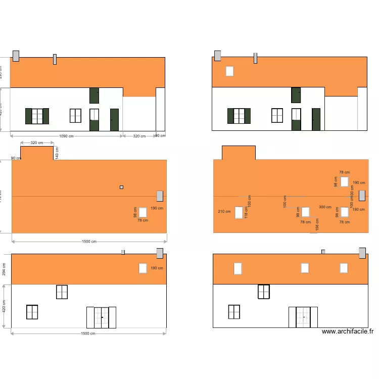 Toiture d&eacute;pendance. Plan de 