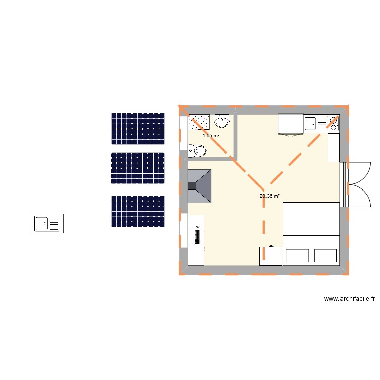 cabane. Plan de 0 pièce et 0 m2