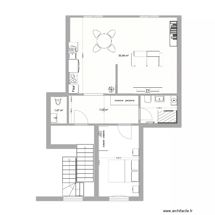 Ecole &er &eacute;tage. Plan de 