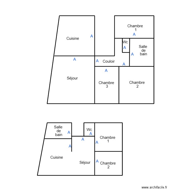 QUIMPER PICHAVANT. Plan de 10 pièces et 49 m2