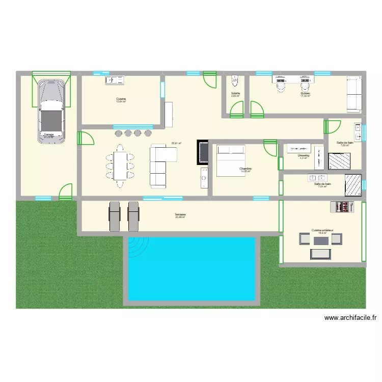 maison. Plan de 11 et 196 m² maison. Plan de 11 et 196 m²