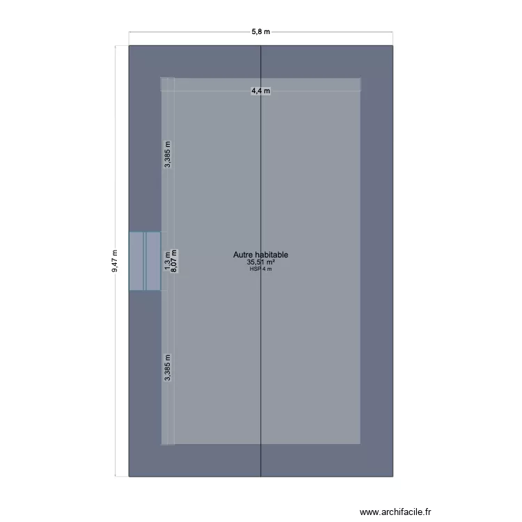 Petite maison - plan et toit ACTUEL. Plan de 2  et 71 m²