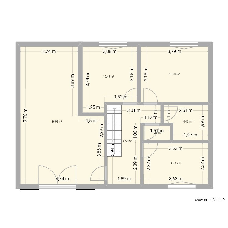 MAISON PIGNAN RENOVE. Plan de 7 pièces et 77 m2