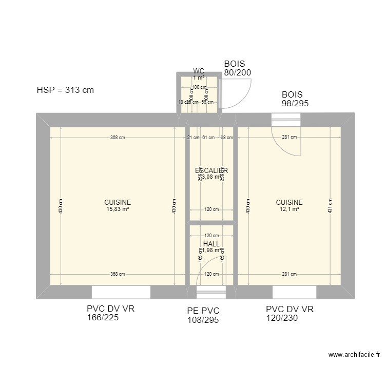 JERMIDI. Plan de 15 pièces et 115 m2