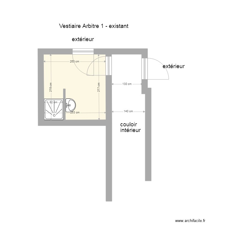 vestiaires arbitres gymnase livron. Plan de 0 pièce et 0 m2