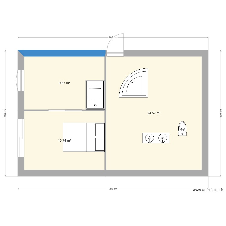 blandine. Plan de 0 pièce et 0 m2