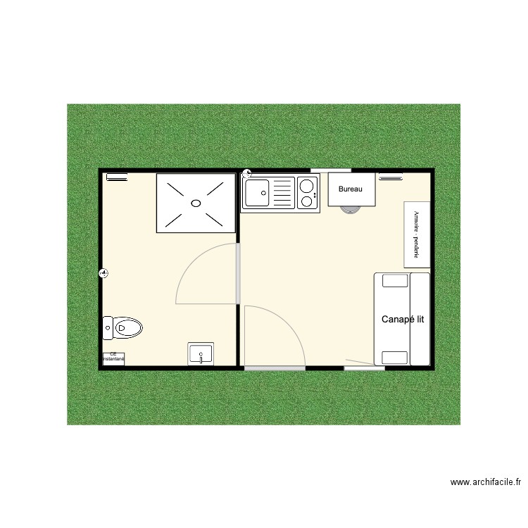 Plan chauffe eau instantané . Plan de 0 pièce et 0 m2