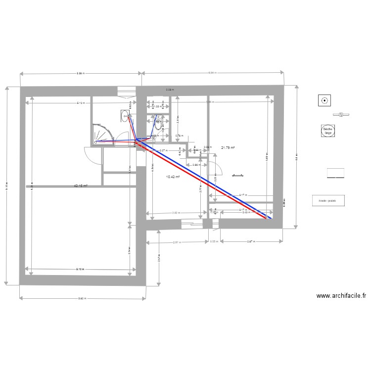 etage reseaux. Plan de 0 pièce et 0 m2