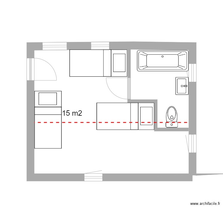 Montoison Plan Extension 1er étage Hyp 3. Plan de 0 pièce et 0 m2