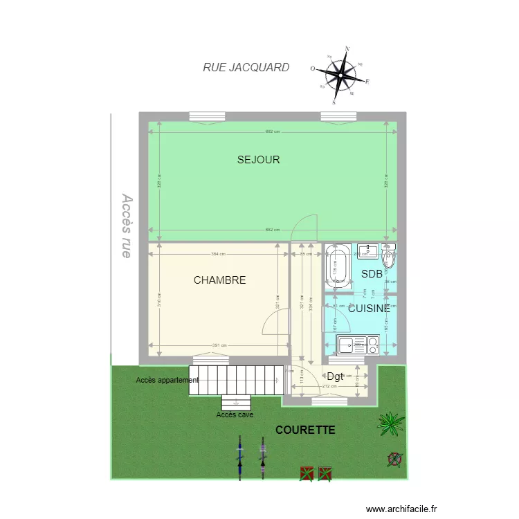 DESCARPENTRIS. Plan de 