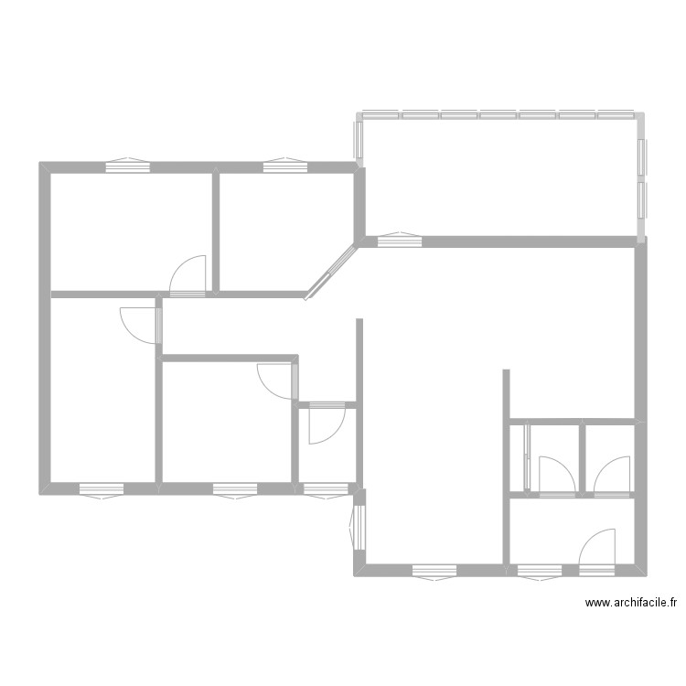 ROUSSEAU. Plan de 4 pièces et 86 m2