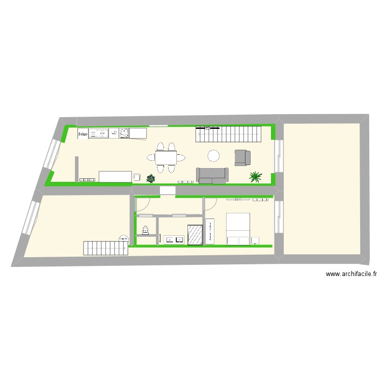 SAINT THOMAS. Plan de 5 pièces et 130 m2