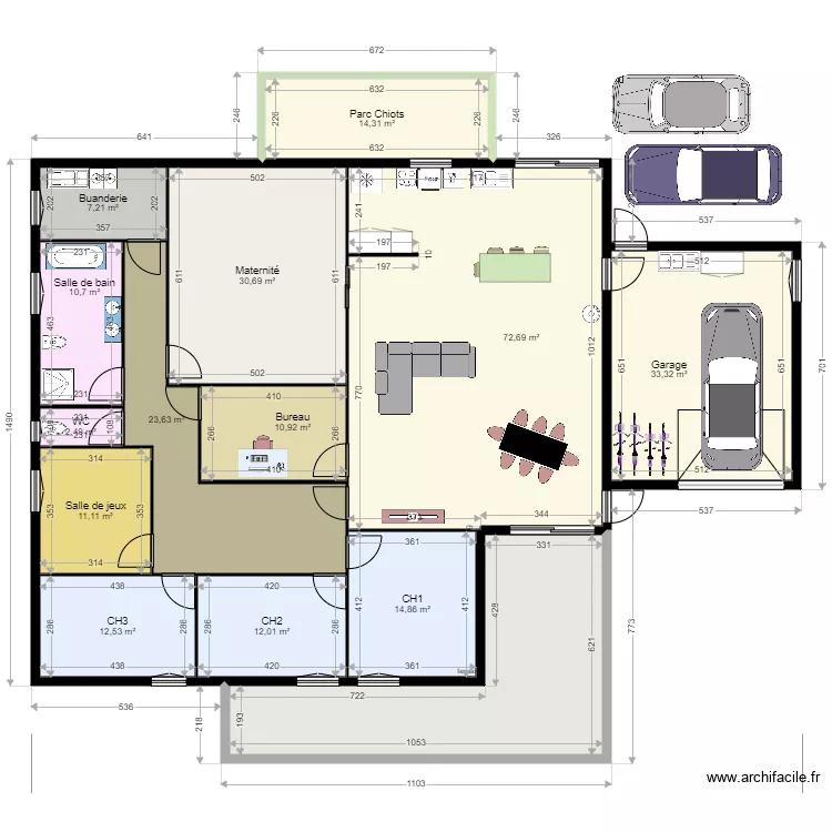 maison nouvelle. Plan de 