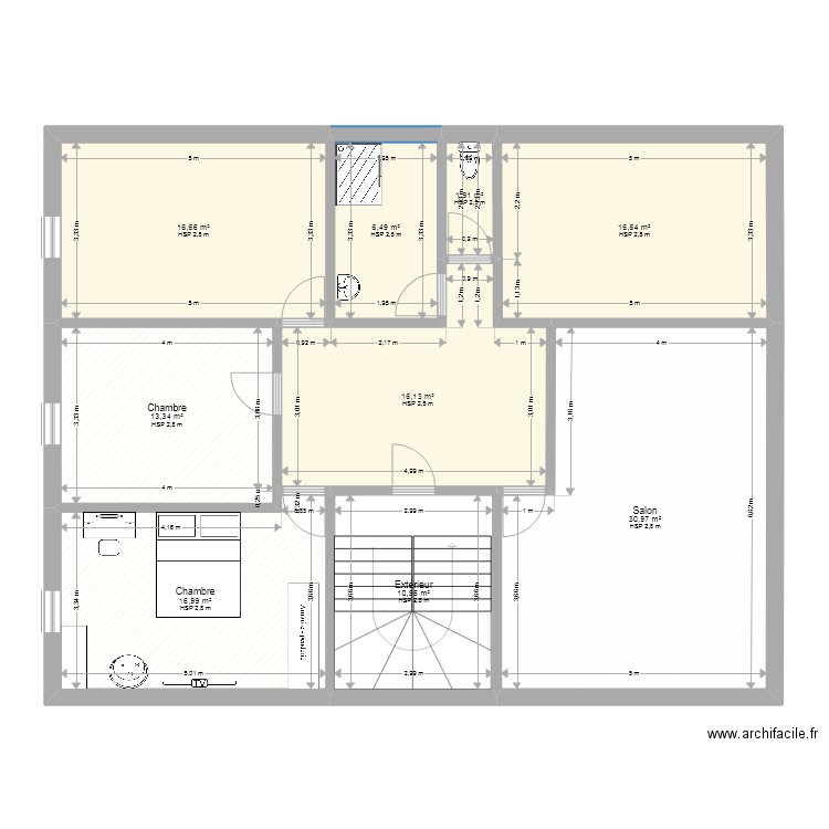 OULED HANNACH 2. Plan de 9 pièces et 130 m2