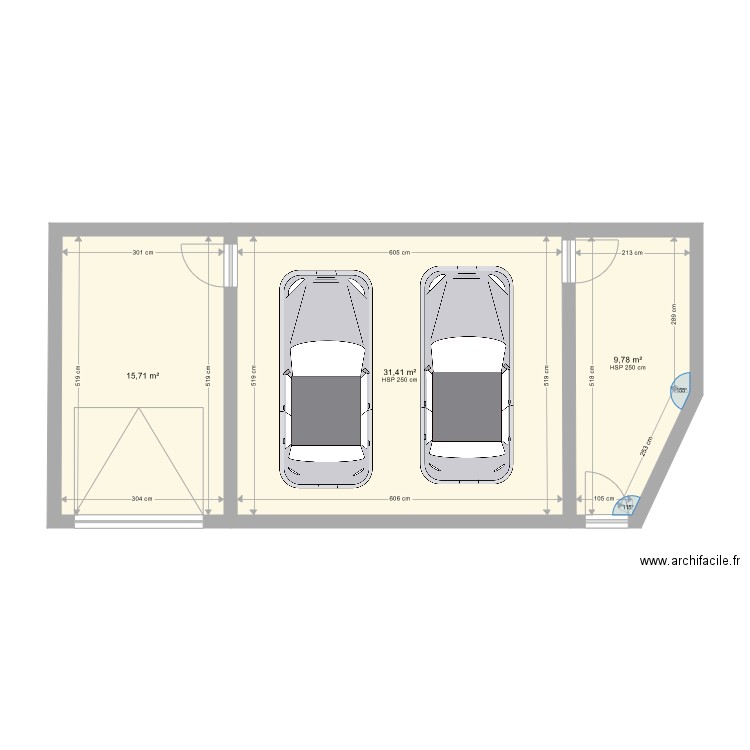 Garage. Plan de 0 pièce et 0 m2
