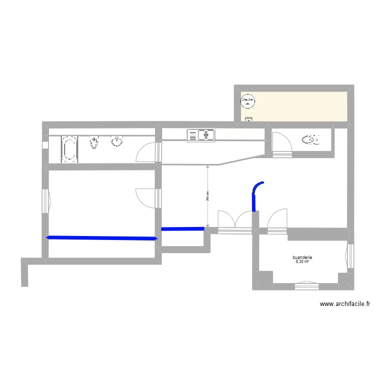 lemoine projet1. Plan de 9 pièces et 39 m2