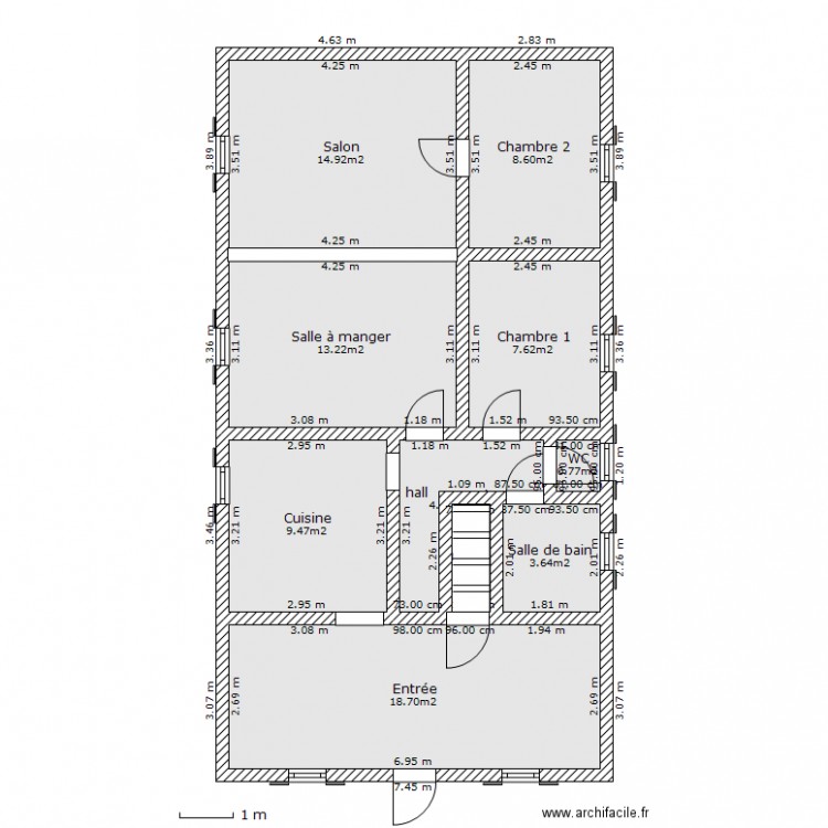 leroy plein pied. Plan de 0 pièce et 0 m2