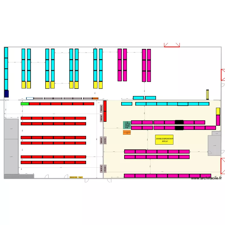 BATIMENT 1 implantation KARDEX. Plan de BATIMENT 1 implantation KARDEX. Plan de