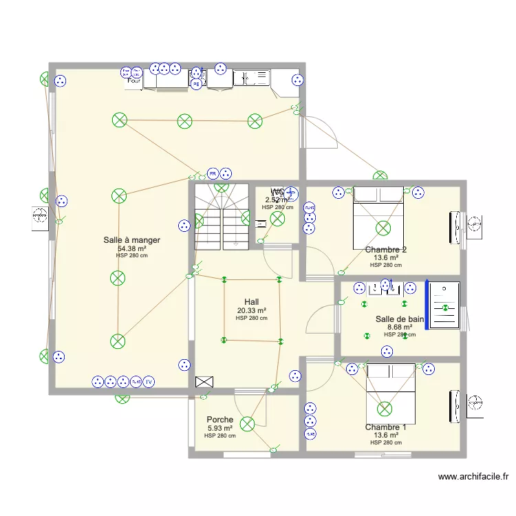 Maison Cubique CedJojo ELEC. Plan de 