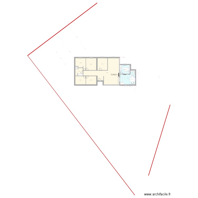 limite 3m plan archi adapté renfoncement. Plan de 0 pièce et 0 m2