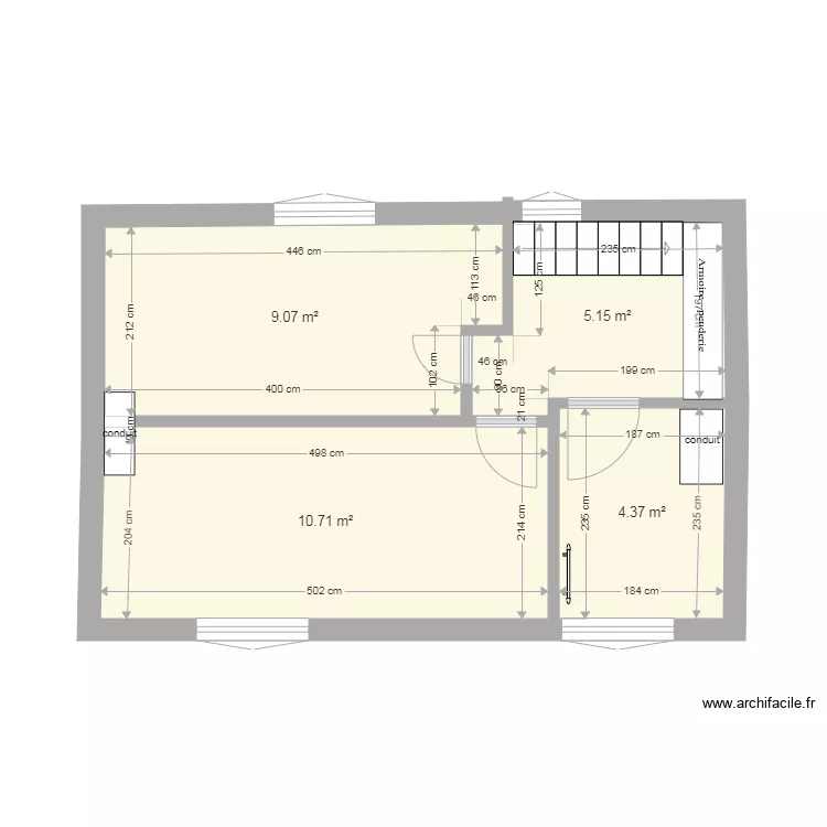 ETAGE version 2 avec cotation. Plan de 