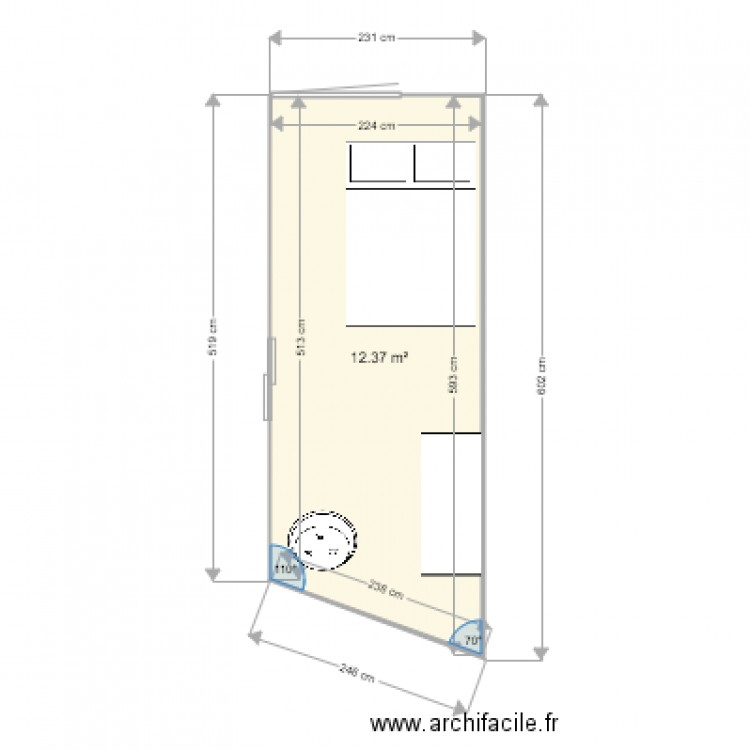 chambre Leo. Plan de 0 pièce et 0 m2