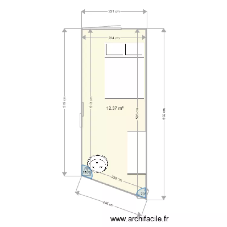 chambre Leo. Plan de 
