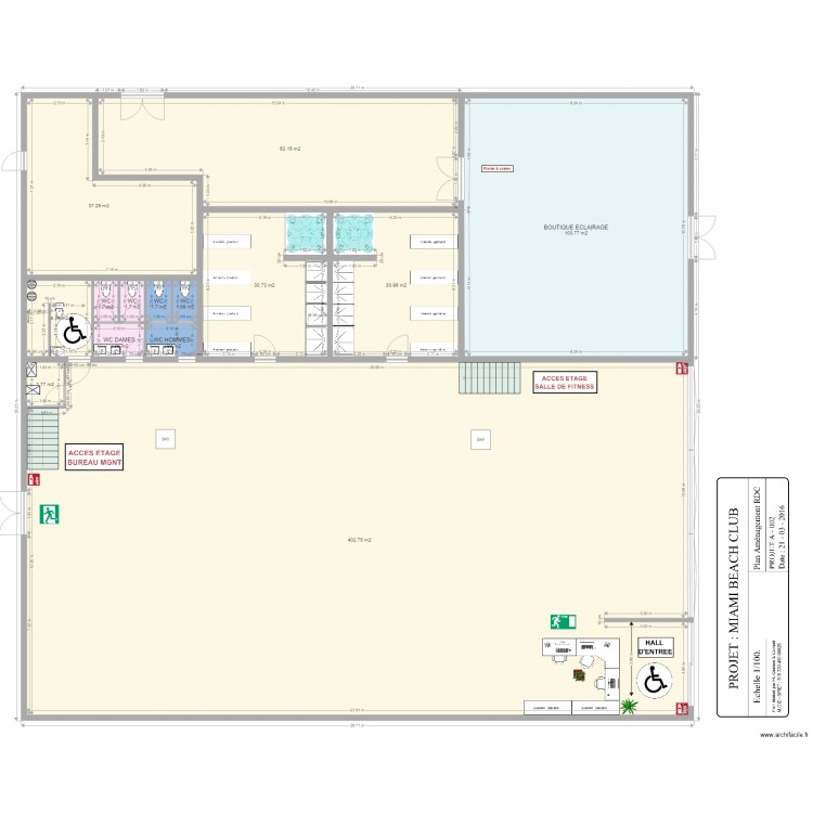 PROJECTION RDC 2. Plan de 0 pièce et 0 m2