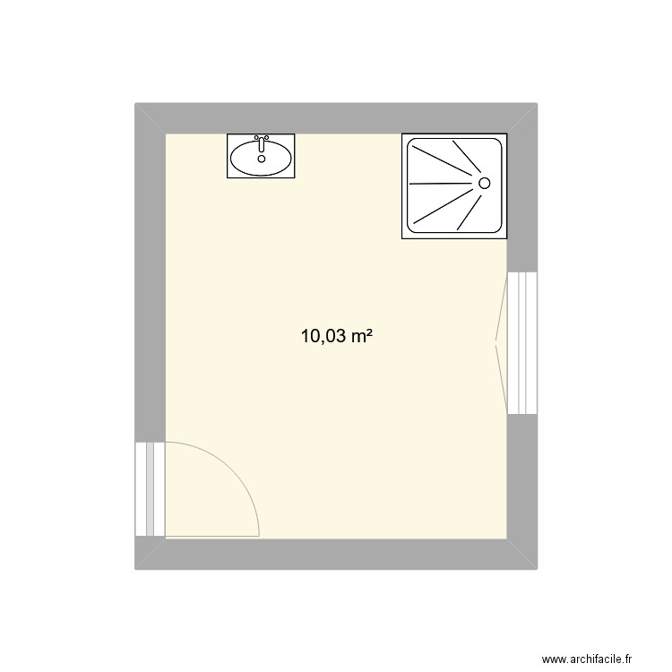 4 chereau. Plan de 1 pièce et 10 m2