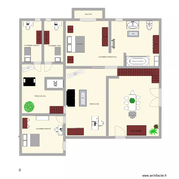 biganos 1 &eacute;tage. Plan de 