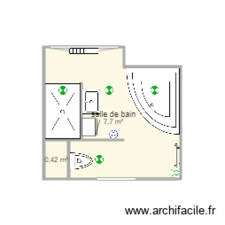salle de bain. Plan de salle de bain. Plan de