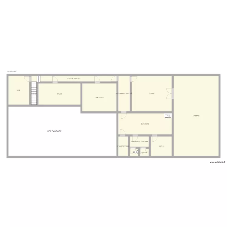 auberge lac mondon sous sol. Plan de 