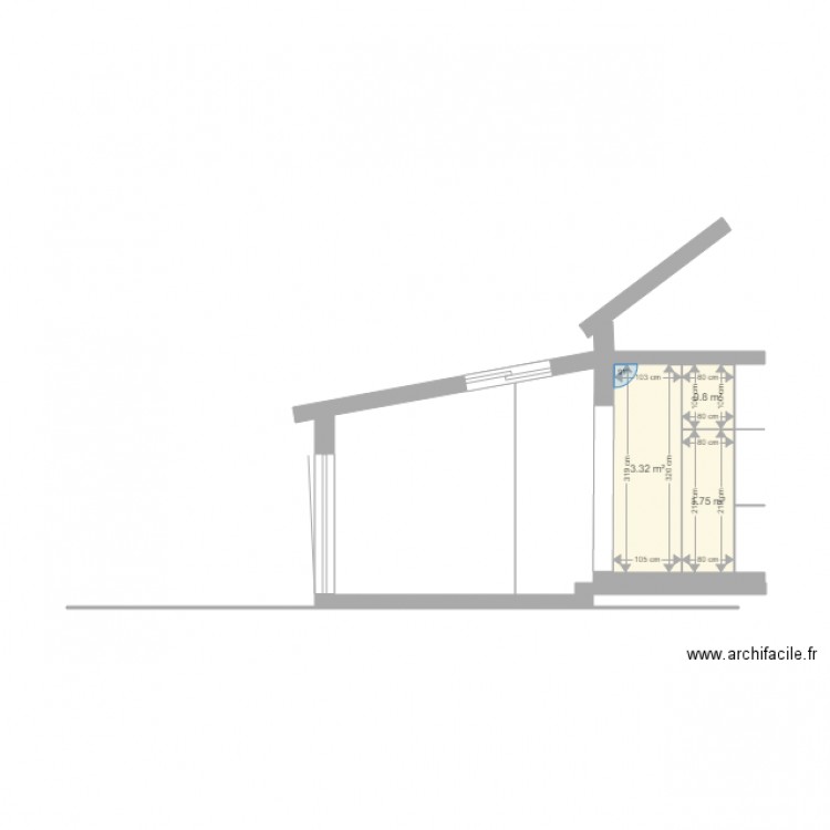 coupe. Plan de 0 pièce et 0 m2